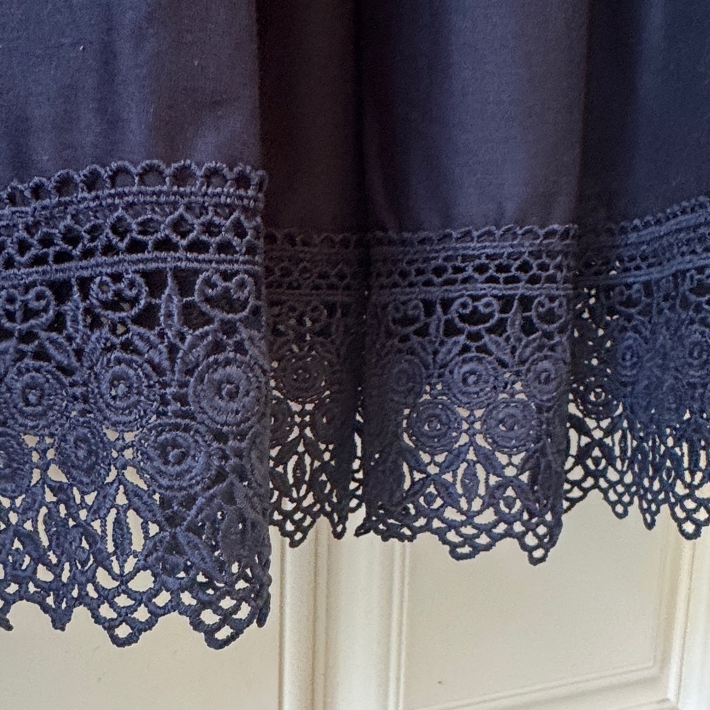 ANTONIO MELANI Mikaela Navy Lace Trim Maxi Dress - Picture 5 of 11